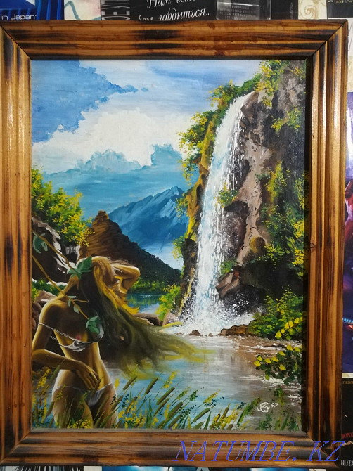 Painting (Girl at the waterfall) Taraz - photo 1