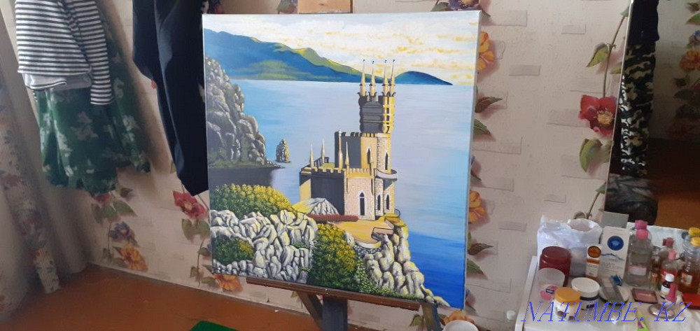 Продам новую картину - Ласточкино гнездо . Ялта Крым . Муткенова - изображение 2