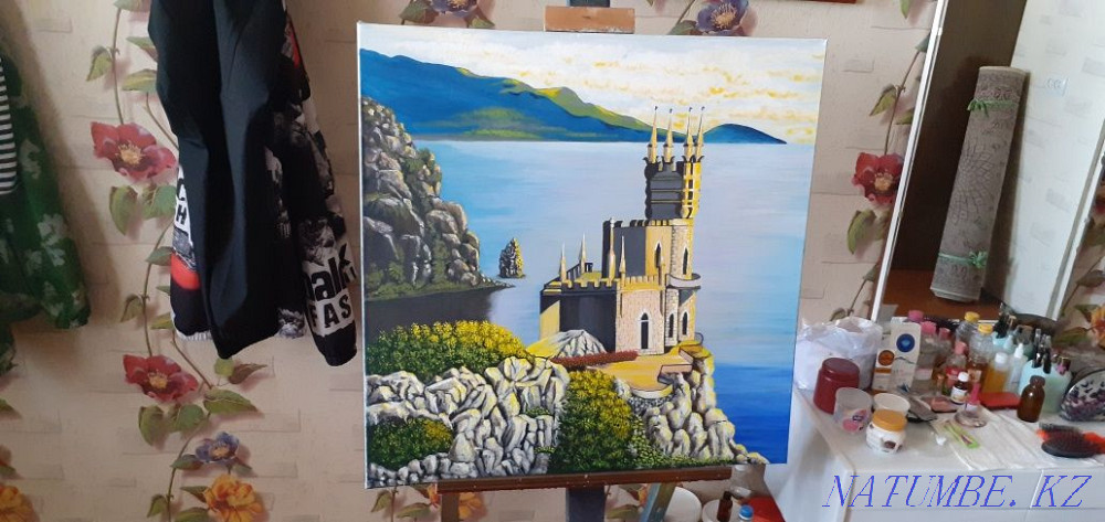 Продам новую картину - Ласточкино гнездо . Ялта Крым . Муткенова - изображение 1