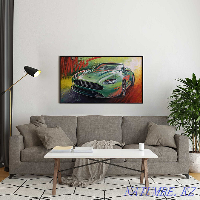 ?? Картина маслом. Aston Martin. ТОРГ ?? Шымкент - изображение 8