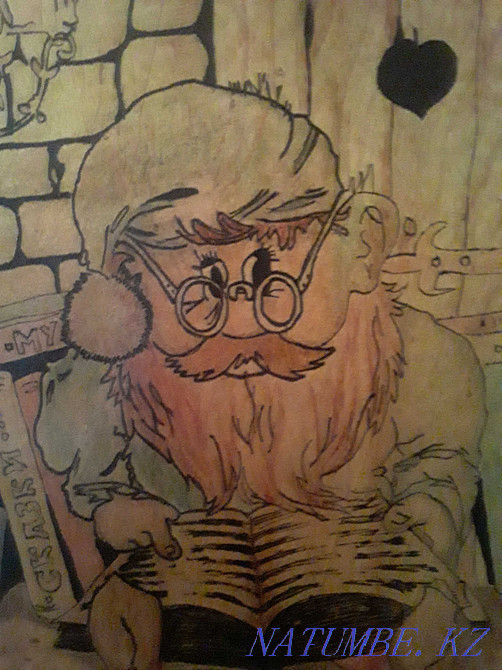 The picture is handmade, scorched, varnished. Trade is appropriate. Pavlodar - photo 2