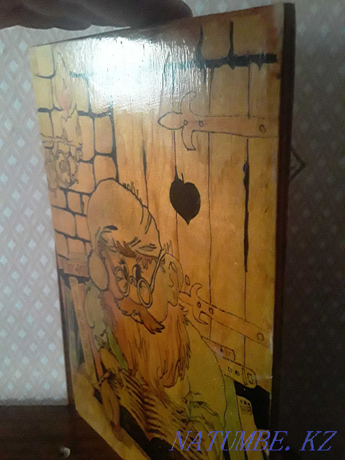 The picture is handmade, scorched, varnished. Trade is appropriate. Pavlodar - photo 3