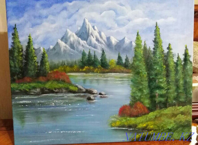 Mountain landscape. oil painting Almaty - photo 1