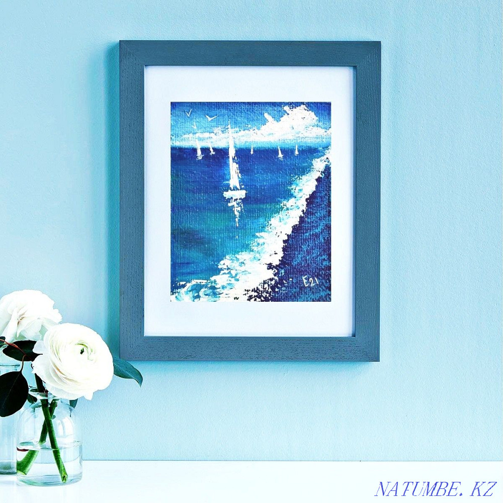 Пейзаж. Цветы. Картины Ручной работы. Живопись Акрилом Алматы - изображение 3