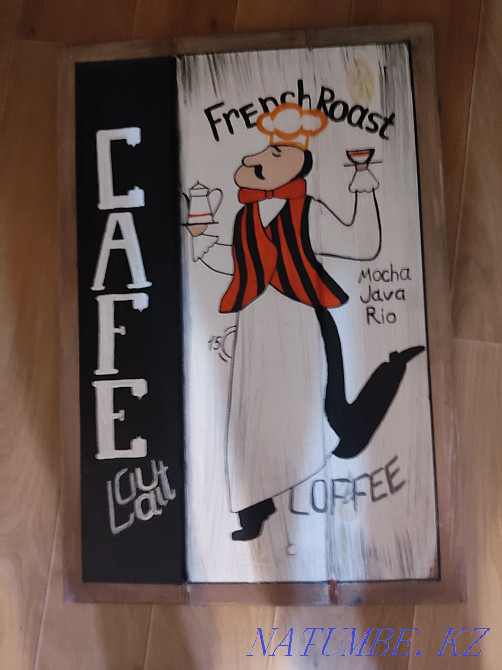 Кескіндеме.Қатты негізде сурет салу.Фастфуд кескіндеме.  Қарағанды - изображение 1