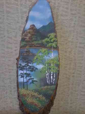 Продам картина на срезе дерева Кокшетау
