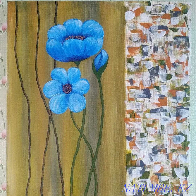 Картина модульная Синий цветок Караганда - изображение 4