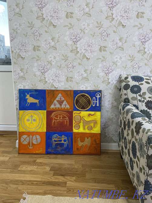 Oil painting petroglyphs 