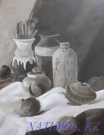 Oil painting "Grisaille Vases" Almaty - photo 1