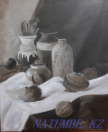 Oil painting "Grisaille Vases" Almaty - photo 2