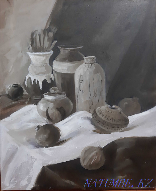 Картина маслом "Гризайль Вазы" Алматы - изображение 2