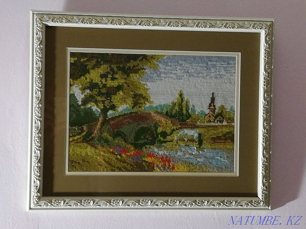 Картина вышивка хлопком Костанай - изображение 1