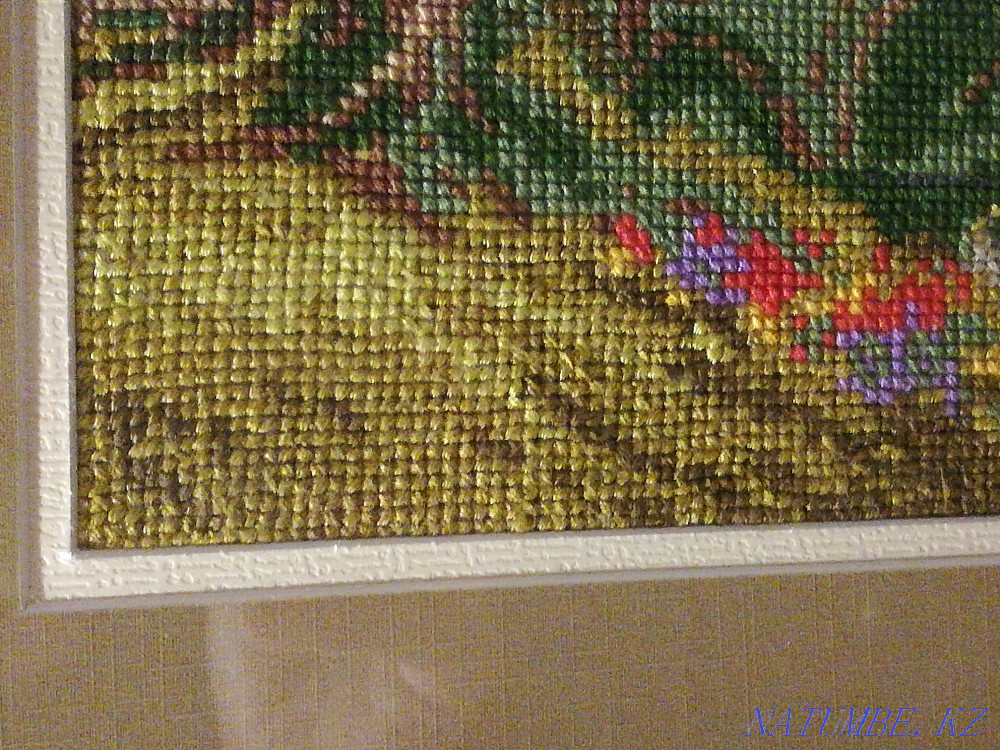 Картина вышивка хлопком Костанай - изображение 4