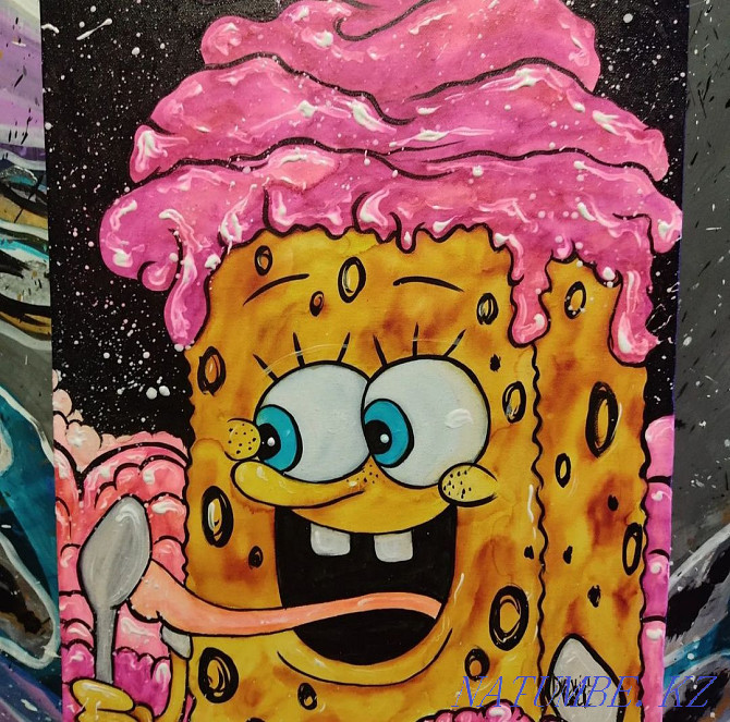 Paintings of SpongeBob and Patrick for sale Акбулак - photo 2