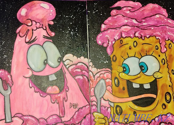 Paintings of SpongeBob and Patrick for sale Акбулак - photo 3