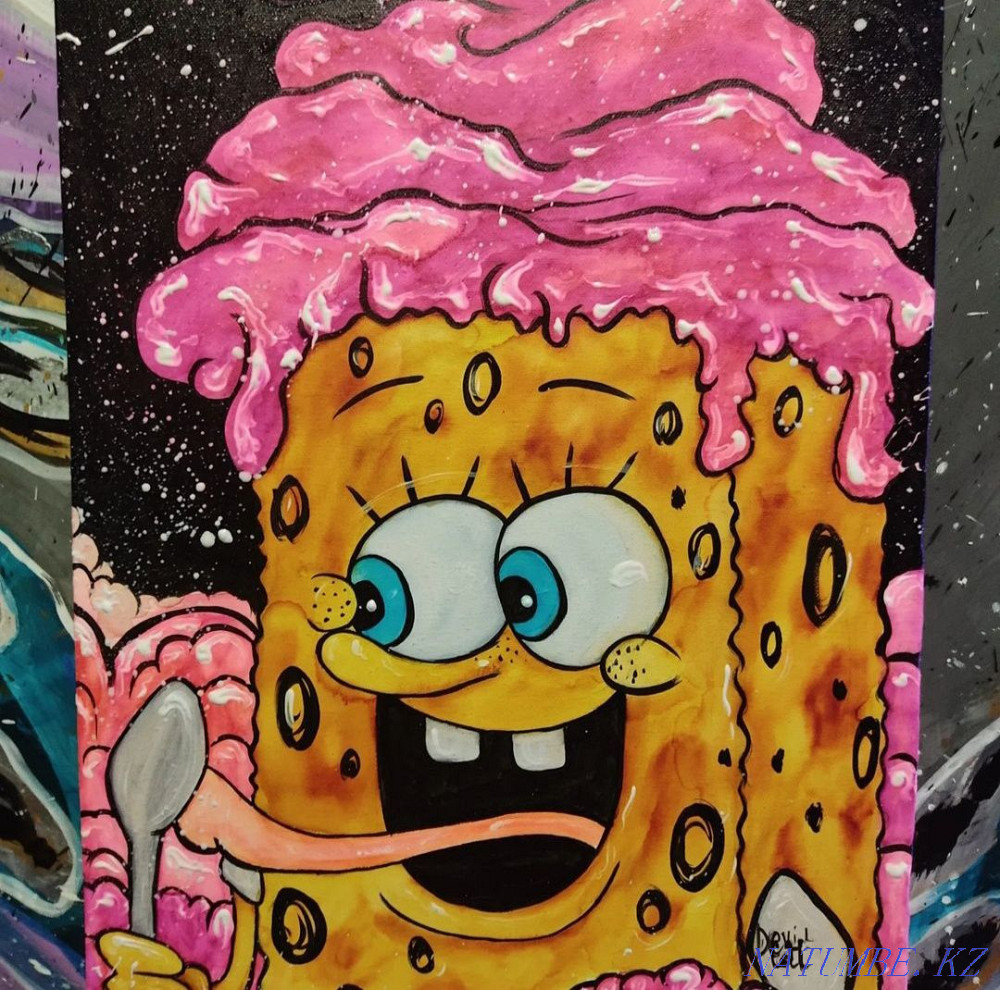 Продам картины Спанч Боб и Патрик Акбулак - изображение 2