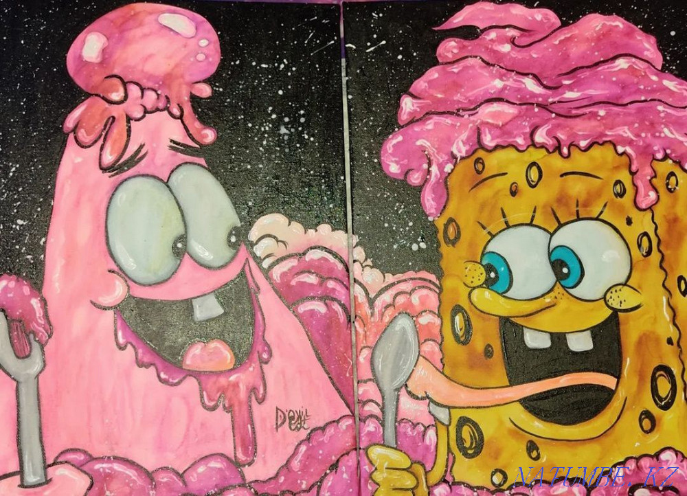 Продам картины Спанч Боб и Патрик Акбулак - изображение 3