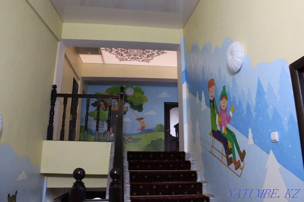 стены в алматы. пресс волл 3д. роспись фасада. художественная настенная роспись. Valpaint klondike.