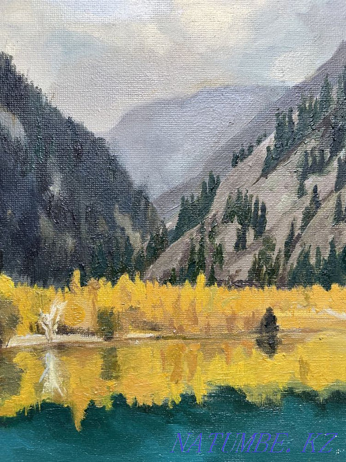 Картина маслом. Озеро Иссык Гульдала - изображение 2