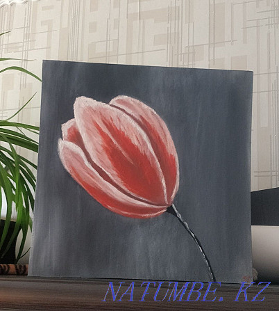 Картина маслом цветок Караганда - изображение 1