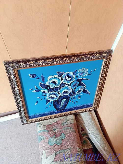 картины цветы из бисера Тараз - изображение 1