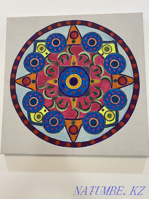 Painting Mandala of abundance and disclosure of cash flows, canvas 40/40 Almaty - photo 1