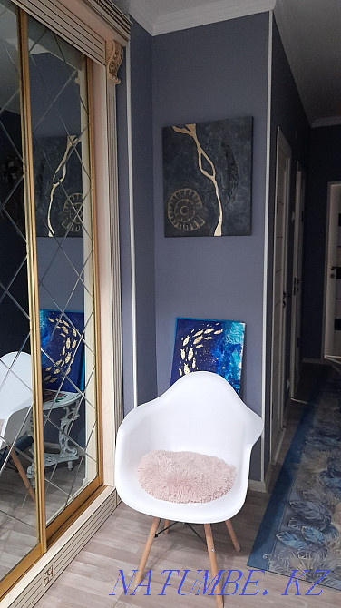 Картина объёмная,барельеф,акрил,выполнена поталью, Алматы - изображение 2