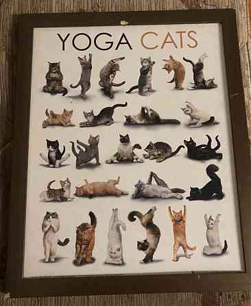 Картина Yoga cats для декора дома Алматы