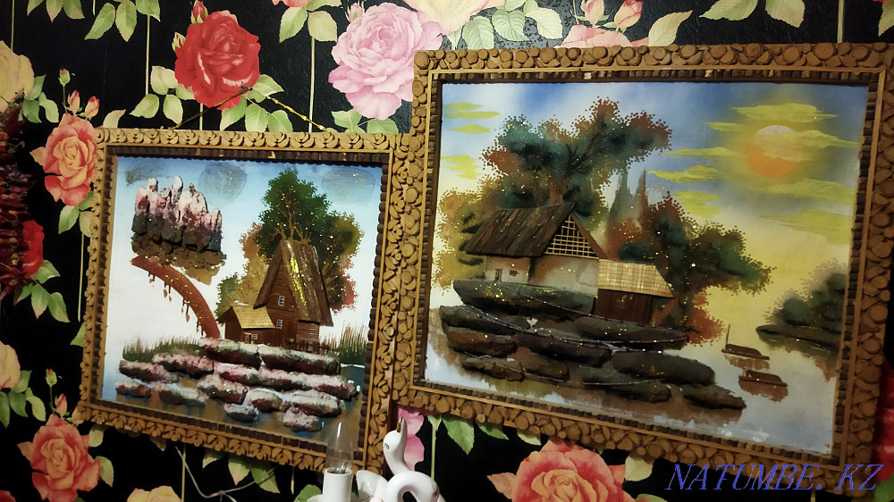 Продаются две картины: окончательно 3 тысяч. Ручная работа. Шымкент - изображение 1