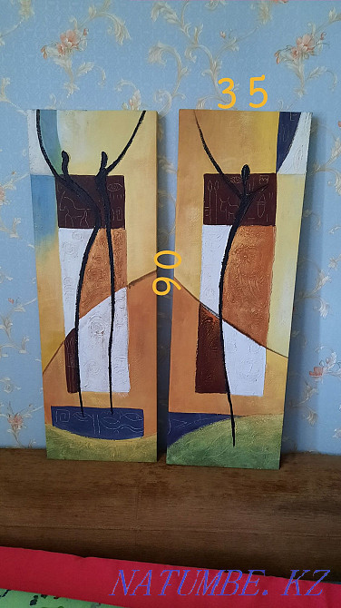 Продам картины -Абстракцию. Цена указана за обе картины Астана - изображение 1