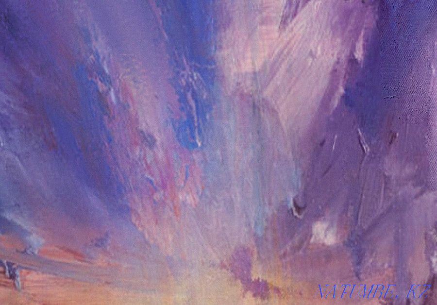 Картина абстрактная интерьерная холст масло ручная живопись минимализм Алматы - изображение 7