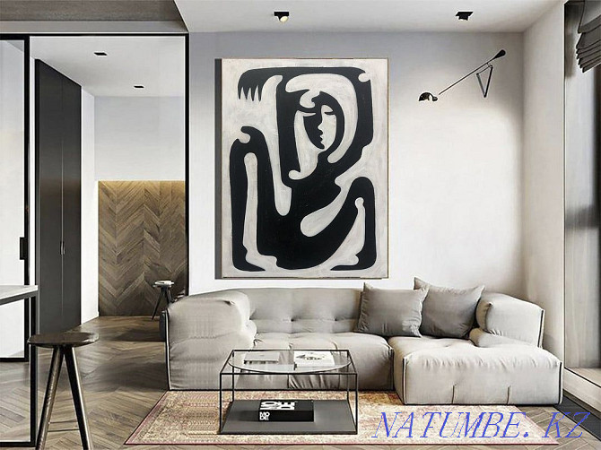 oil painting canvas minimalism abstract interior painting Almaty - photo 4