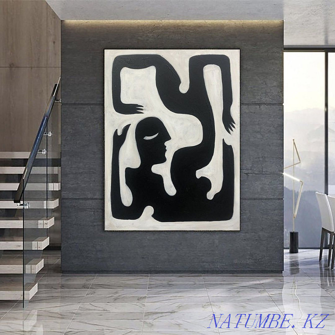 Oil painting canvas abstract minimalism interior painting Almaty - photo 1