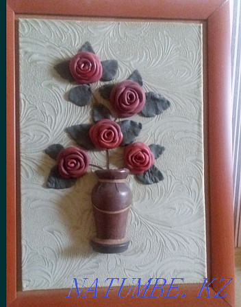 Decorative picture made of leather Karagandy - photo 1