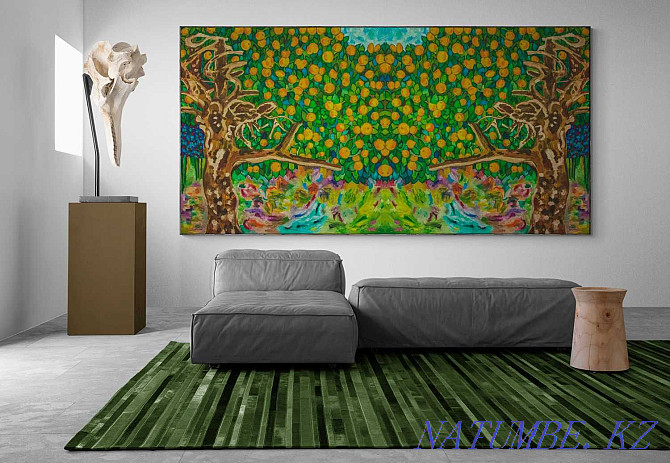 Large picture abstract oil on canvas interior painting handmade Almaty - photo 6