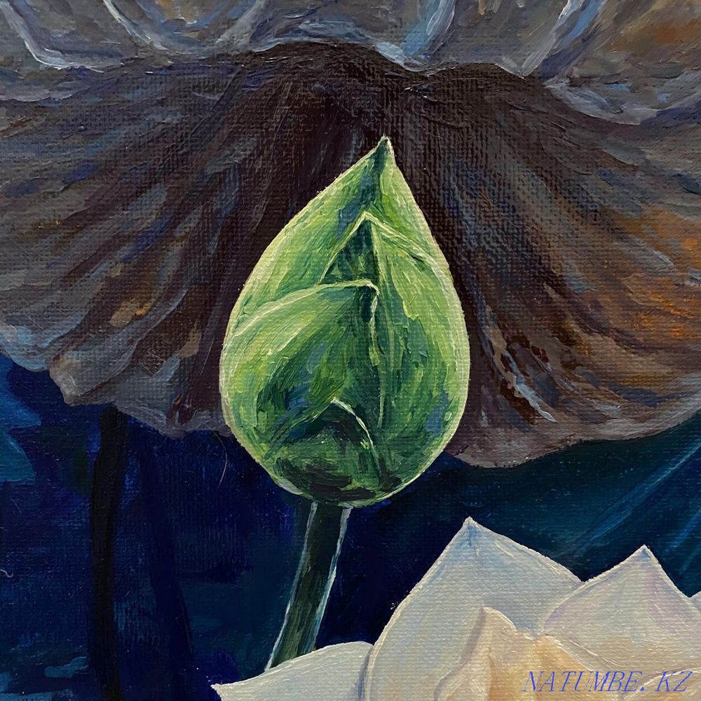 ?? Oil painting! Lotus! TORG?? Shymkent - photo 5