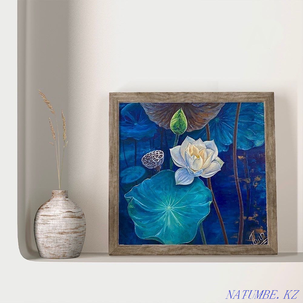 ?? Oil painting! Lotus! TORG?? Shymkent - photo 1