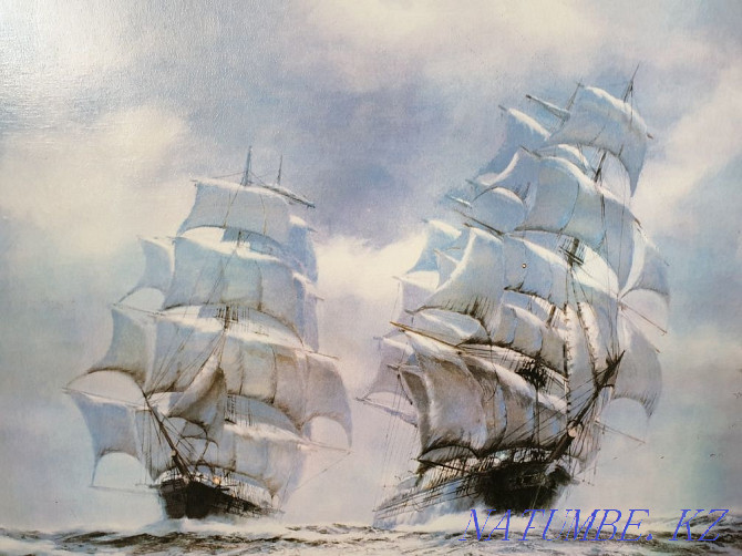 Painting Two sailboats, 70*58 cm Astana - photo 2