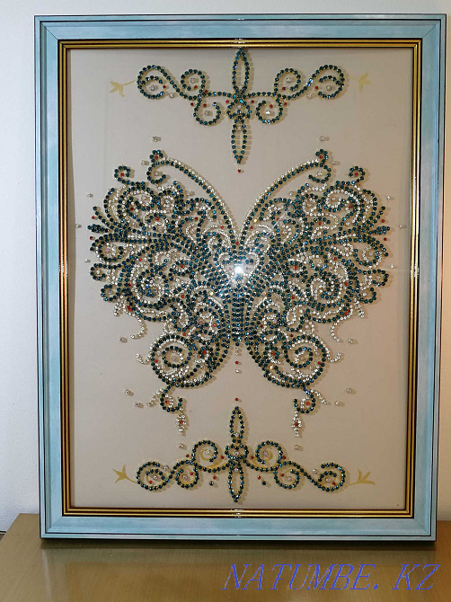 The author's picture of rhinestones "Royal butterfly" Astana - photo 1