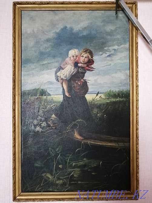 Painting "Children running from a thunderstorm" Karagandy - photo 2