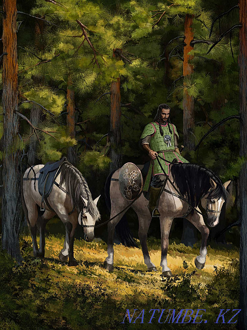 NFT-digital painting, historical and ethnic life of nomads Karagandy - photo 2