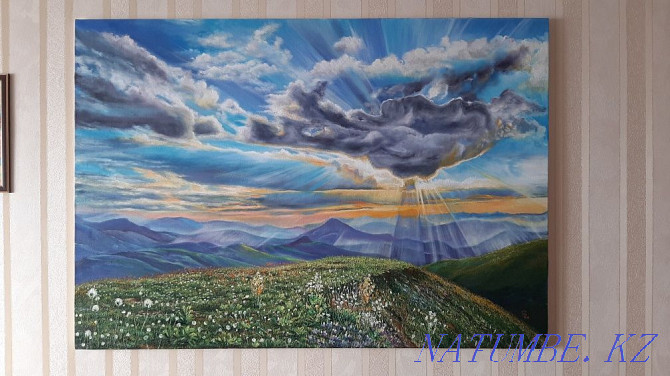 Большая картина маслом "Весна" художник Сергей Ряснов 130*90 см Астана - изображение 2