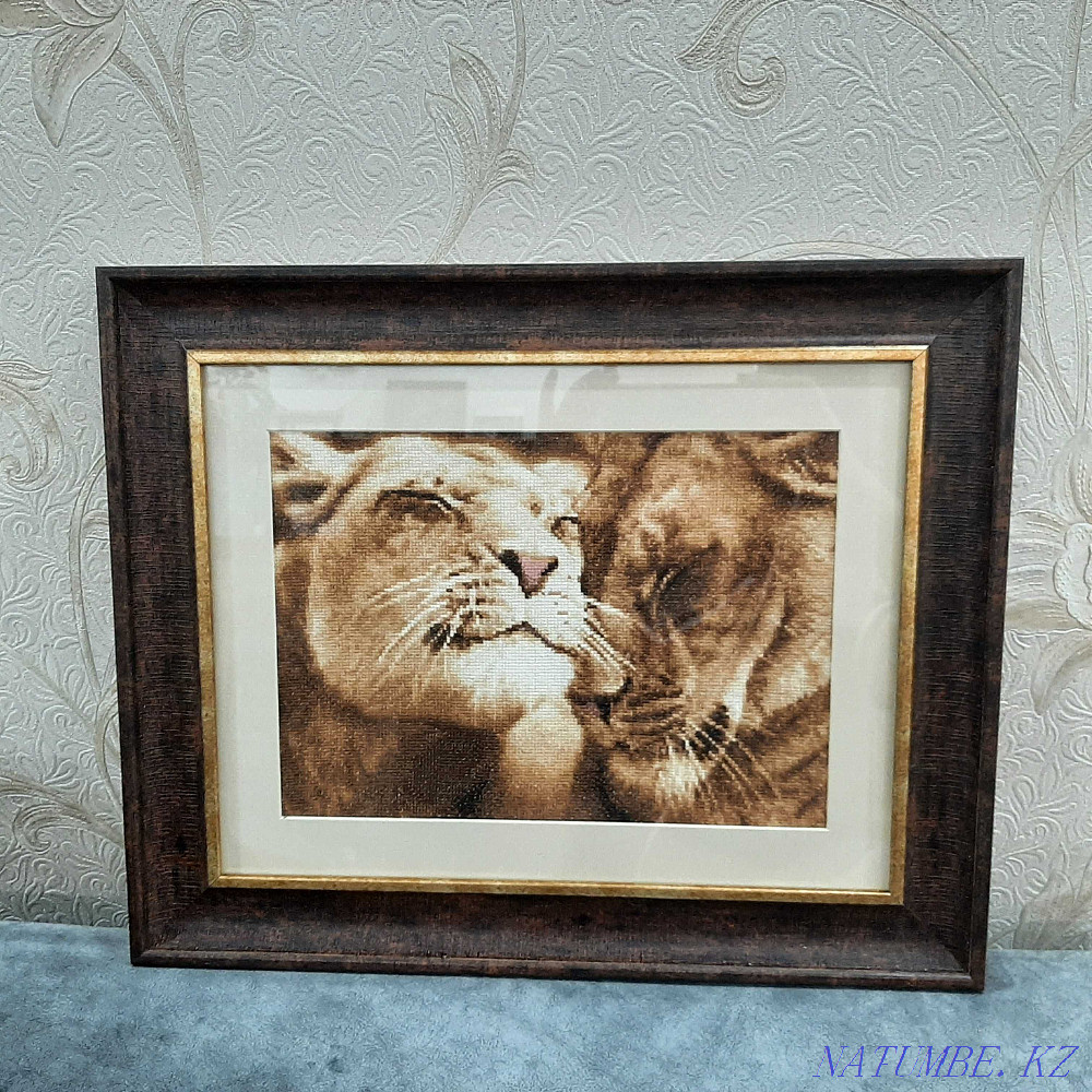 Picture embroidered "Lions in love" Karagandy - photo 1