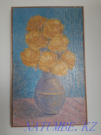 Продам картину жёлтые розы Алматы - изображение 1
