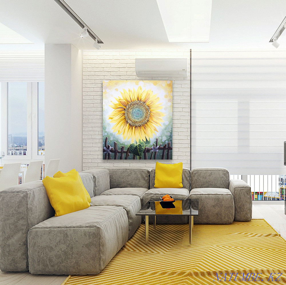 Handmade painting "Sunflower". Size 80*70cm Karagandy - photo 6