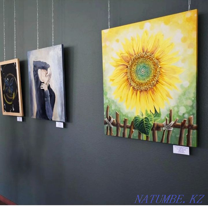 Handmade painting "Sunflower". Size 80*70cm Karagandy - photo 1