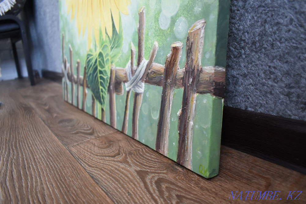 Handmade painting "Sunflower". Size 80*70cm Karagandy - photo 7