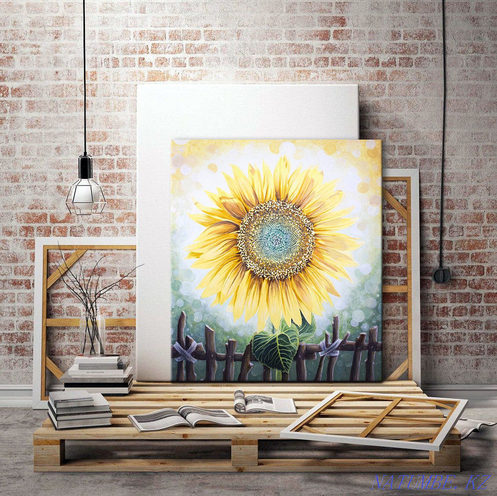 Handmade painting "Sunflower". Size 80*70cm Karagandy - photo 4