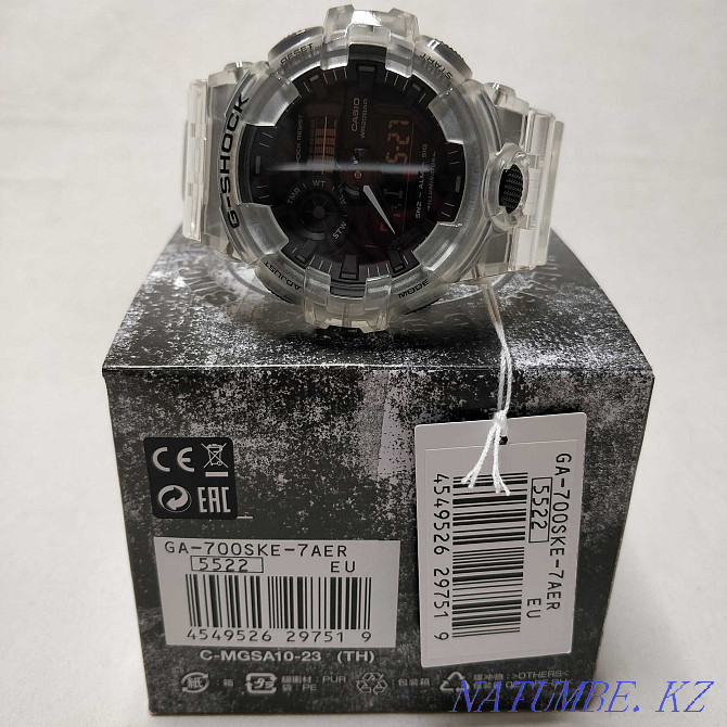 Casio G-Shock GA-700SKE-7A watch transparent skeleton Almaty - photo 2