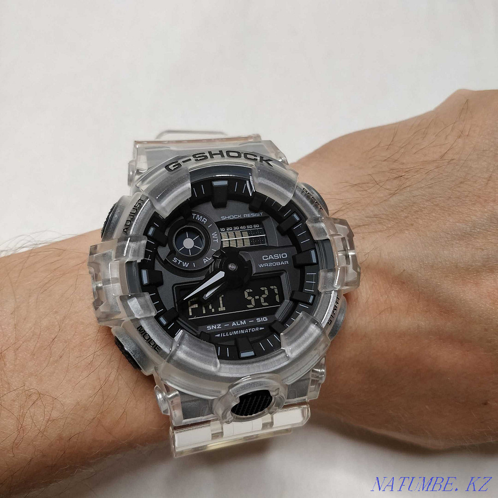 Casio G-Shock GA-700SKE-7A наручные часы прозрачные скелетоны Алматы - изображение 4